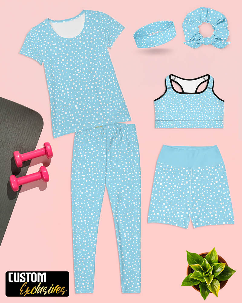 Mix & Match Sets - Women's Exclusive Mini White Polka Dot on Blue