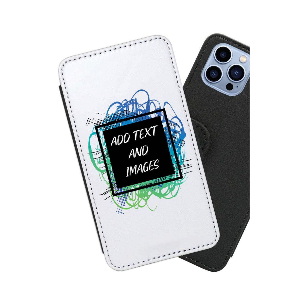 Design Your Own - iPhone 13 Pro Leather Wallet Phone Case
