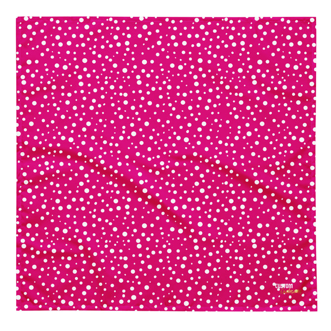 Exclusive Bandana - Mini White Polka Dot on Pink