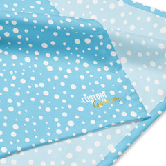 Exclusive Bandana - Mini White Polka Dot on Blue