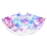 Women's Exclusive Skater Skirt - Cotton Candy Bokeh Hearts