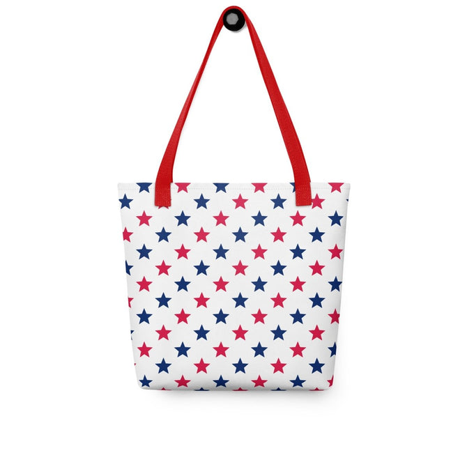 Exclusive Tote Bag (all - over print) - Red Blue Stars 1 - Red - 