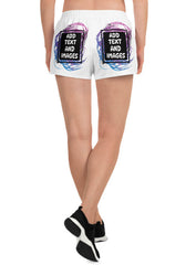 Women's Lightweight Athletic Shorts (All-Over Print) (White Stitch) - Design Your Own
