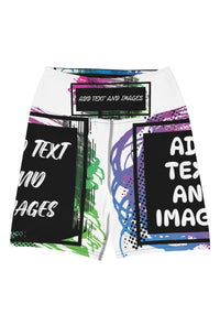 Women's Yoga Shorts (All-over Print) (Black Stitch) - Design Your Own