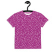 Youth Exclusive Crew Neck T-Shirt - Mini White Polka Dot on Purple