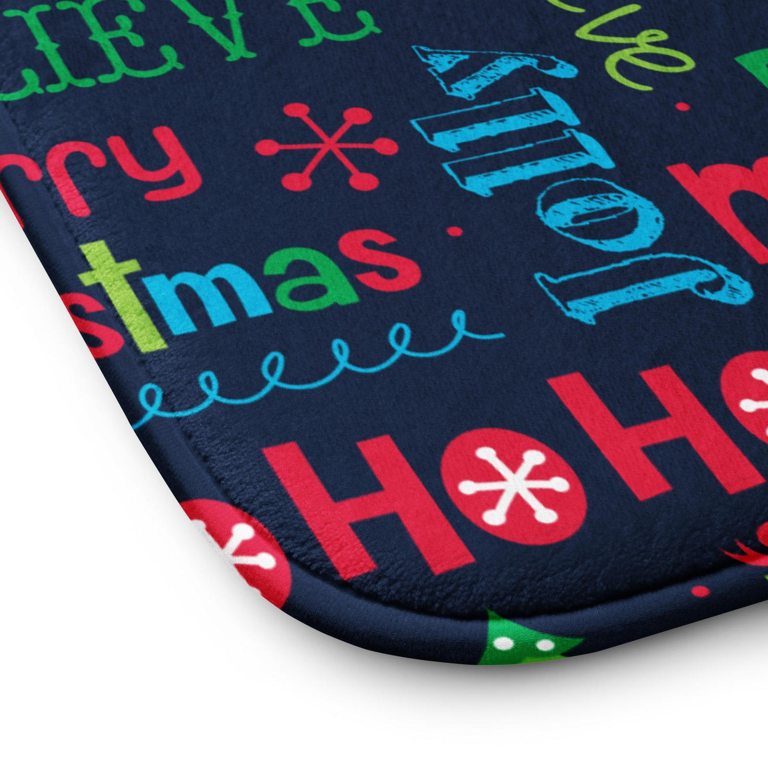 Microfiber Memory Foam Bath Mat - Christmas Be Merry & Jolly