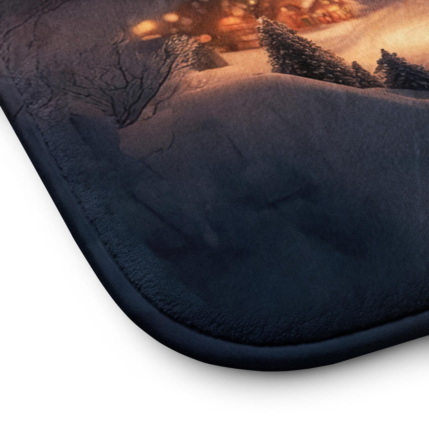 Microfiber Memory Foam Bath Mat - Snowy Christmas House
