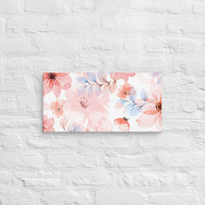 Exclusive Art Canvas - Nature - Watercolor Flowers 1 (Horizontal/Square) - 10″×20″ - 