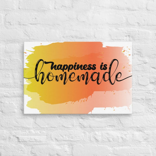 Exclusive Art Canvas - Saying - Happiness is Homemade (Horizontal) - 16″×24″ - 