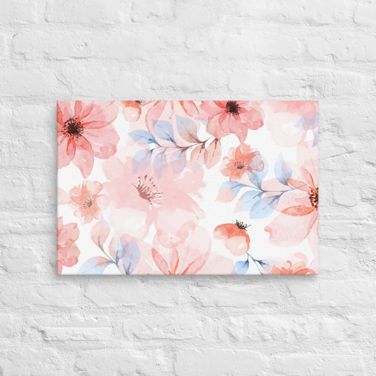 Exclusive Art Canvas - Nature - Watercolor Flowers 1 (Horizontal/Square) - 16″×24″ - 