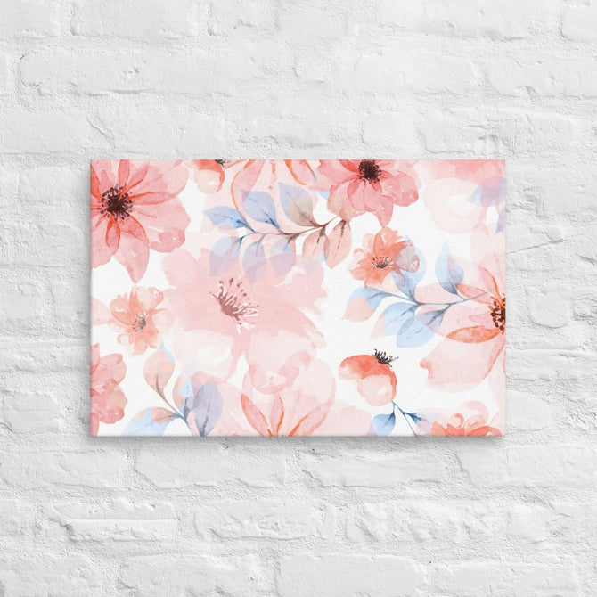 Exclusive Art Canvas - Nature - Watercolor Flowers 1 (Horizontal/Square) - 16″×24″ - 