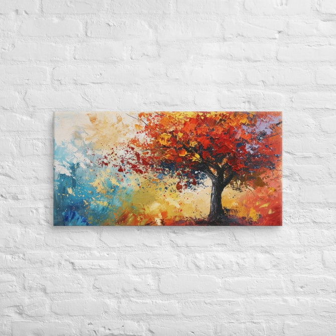 Exclusive Art Canvas - Nature - Watercolor Tree 1 (Horizontal/Square) - 16″×32″ - 