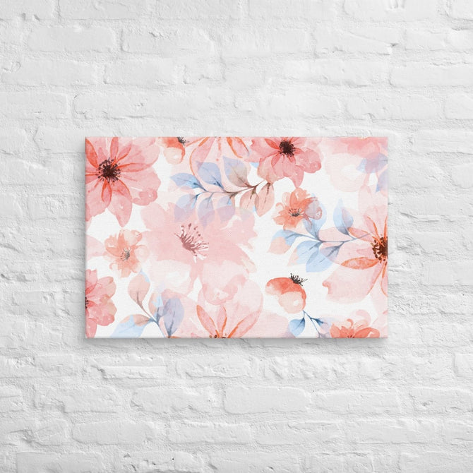 Exclusive Art Canvas - Nature - Watercolor Flowers 1 (Horizontal/Square) - 20″×30″ - 