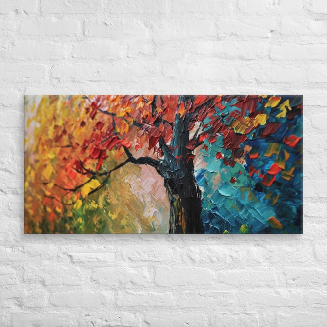 Exclusive Art Canvas - Nature - Watercolor Tree 2 (Horizontal) - 20″×40″ - 