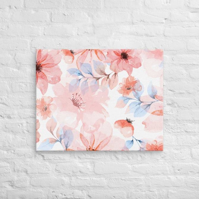 Exclusive Art Canvas - Nature - Watercolor Flowers 1 (Horizontal/Square) - 24″×30″ - 