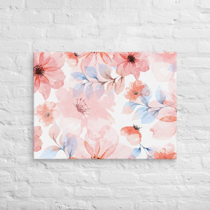 Exclusive Art Canvas - Nature - Watercolor Flowers 1 (Horizontal/Square) - 24″×32″ - 