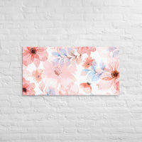 Exclusive Art Canvas - Nature - Watercolor Flowers 1 (Horizontal/Square) - 24″×48″ - 