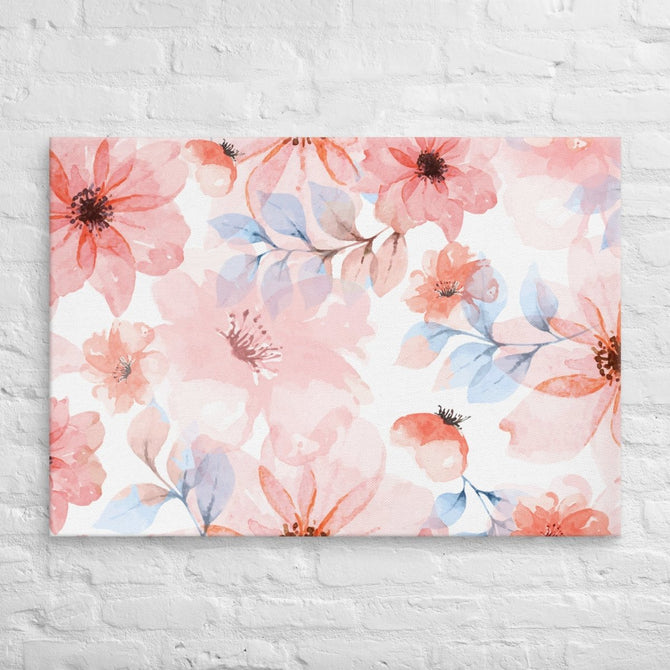 Exclusive Art Canvas - Nature - Watercolor Flowers 1 (Horizontal/Square) - 28″×40″ - 