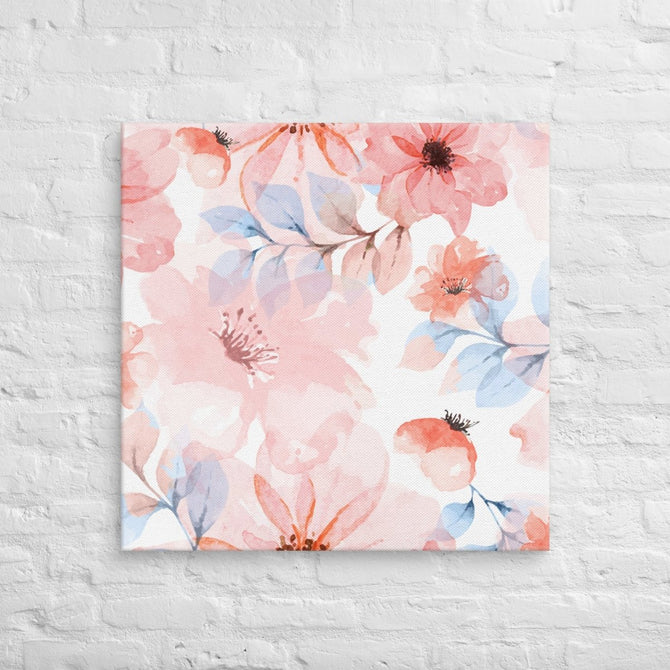 Exclusive Art Canvas - Nature - Watercolor Flowers 1 (Horizontal/Square) - 30″×30″ - 