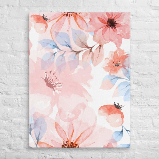 Exclusive Art Canvas - Nature - Watercolor Flowers 1 (Vertical) - 30″×40″ - 