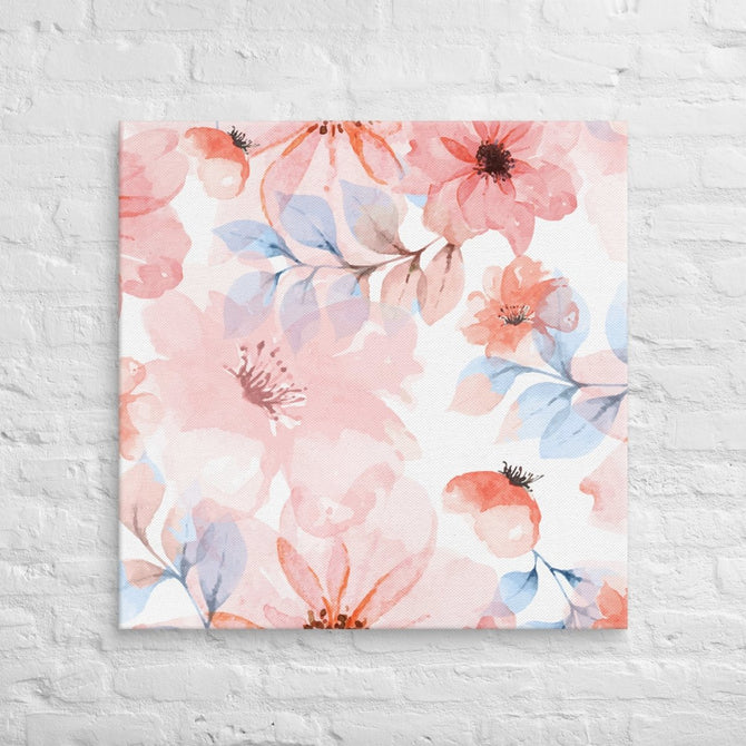 Exclusive Art Canvas - Nature - Watercolor Flowers 1 (Horizontal/Square) - 32″×32″ - 