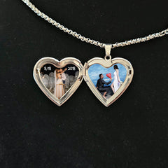 Engraved Heart Locket - Forever In My Heart (Design Your Own)