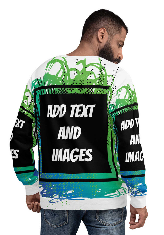 Unisex Adult Heavyweight Sweatshirt (all-over print) (Black Stitch) - Design Your Own