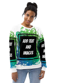 Unisex Adult Heavyweight Sweatshirt (all-over print) (White Stitch) - Design Your Own