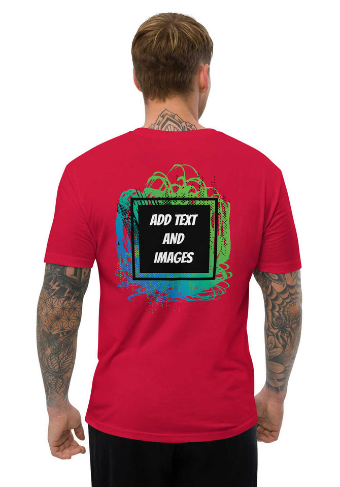 Men's Lightweight Fitted T-Shirt | Next Level 3600 (Front/Back Print) - Design Your Own