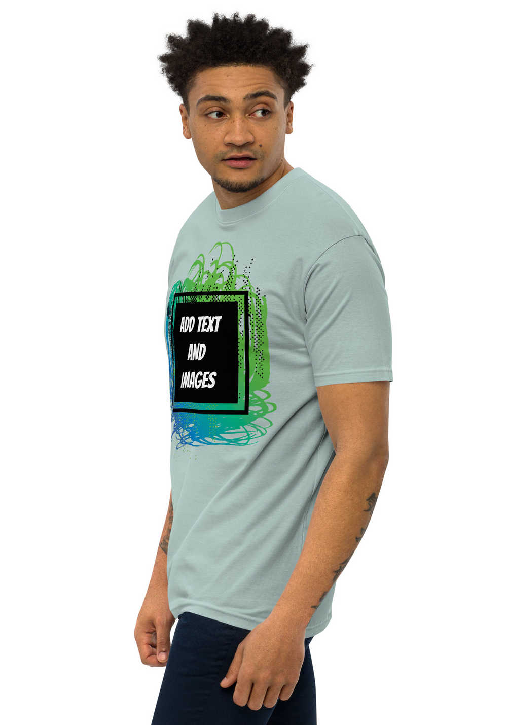 Men's Choice Heavyweight Tee | Cotton Heritage MC1086 (Front/Back Print) - Agave