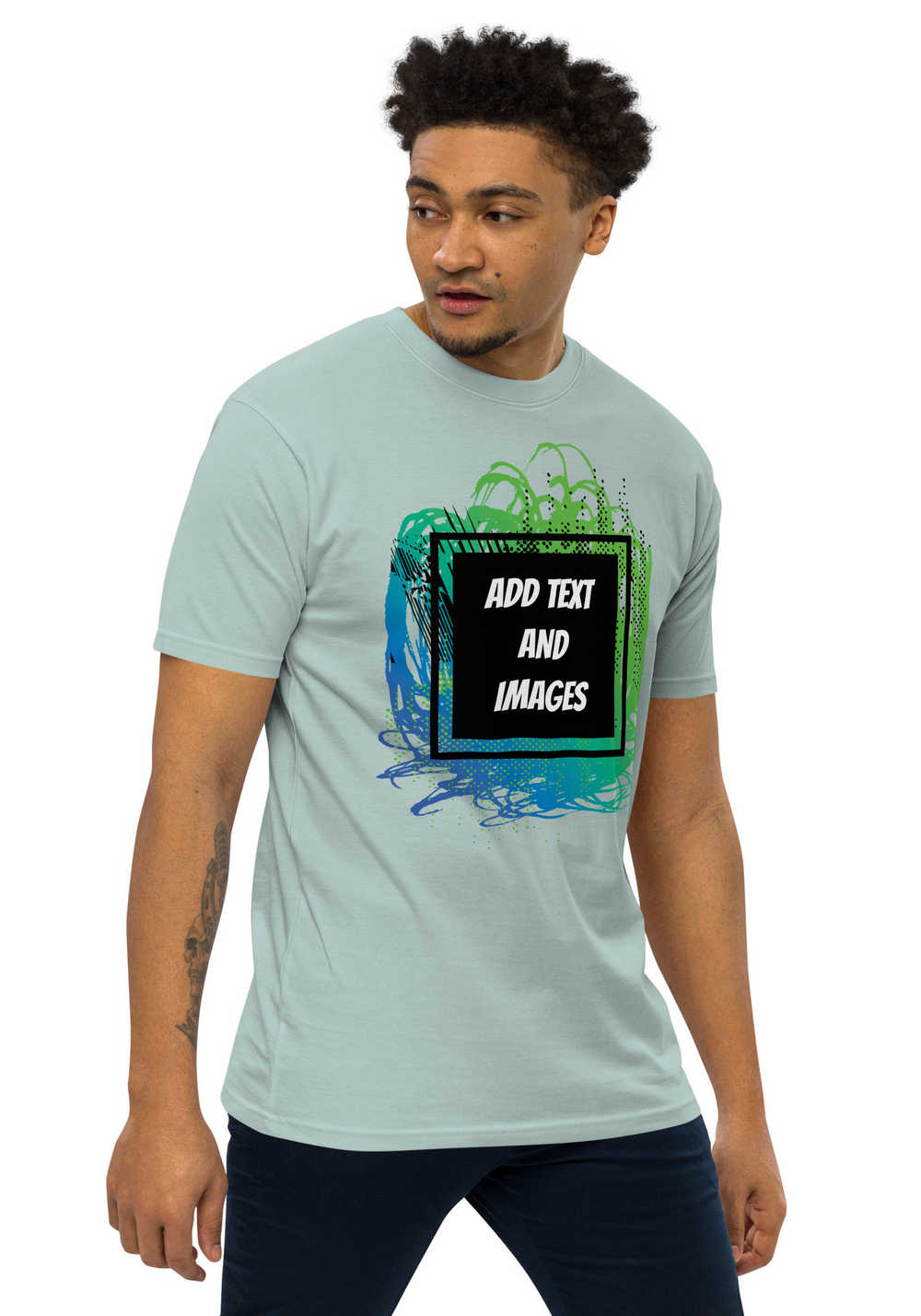 Men's Choice Heavyweight Tee | Cotton Heritage MC1086 (Front/Back Print) - Agave