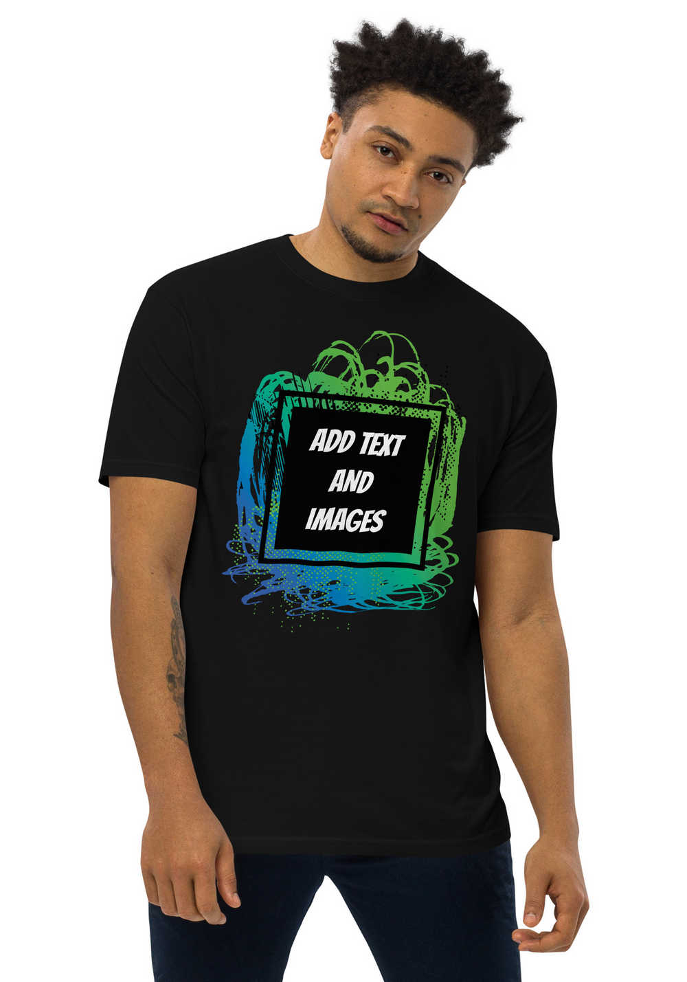 Men's Choice Heavyweight Tee | Cotton Heritage MC1086 (Front/Back Print) - Black