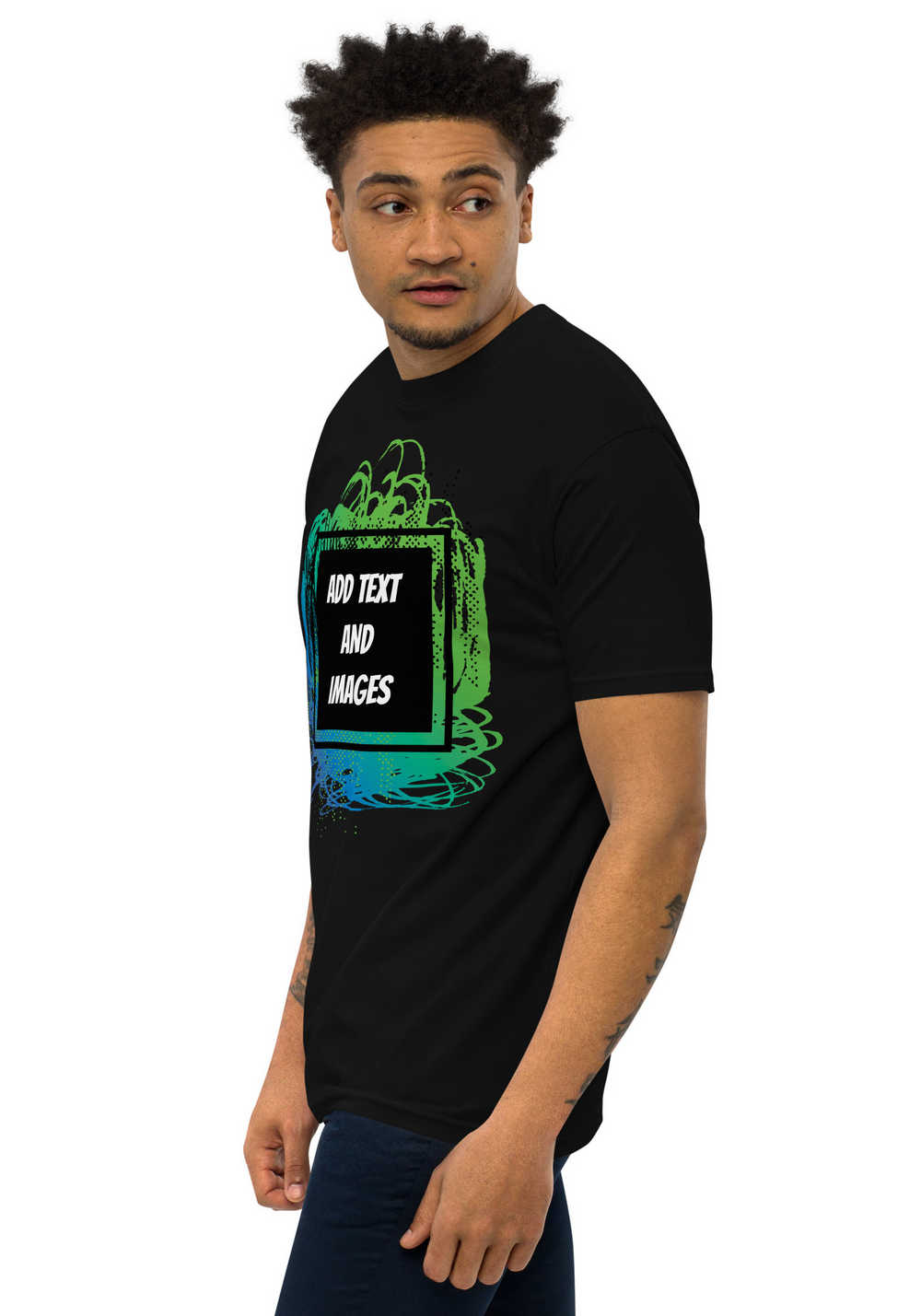 Men's Choice Heavyweight Tee | Cotton Heritage MC1086 (Front/Back Print) - Black