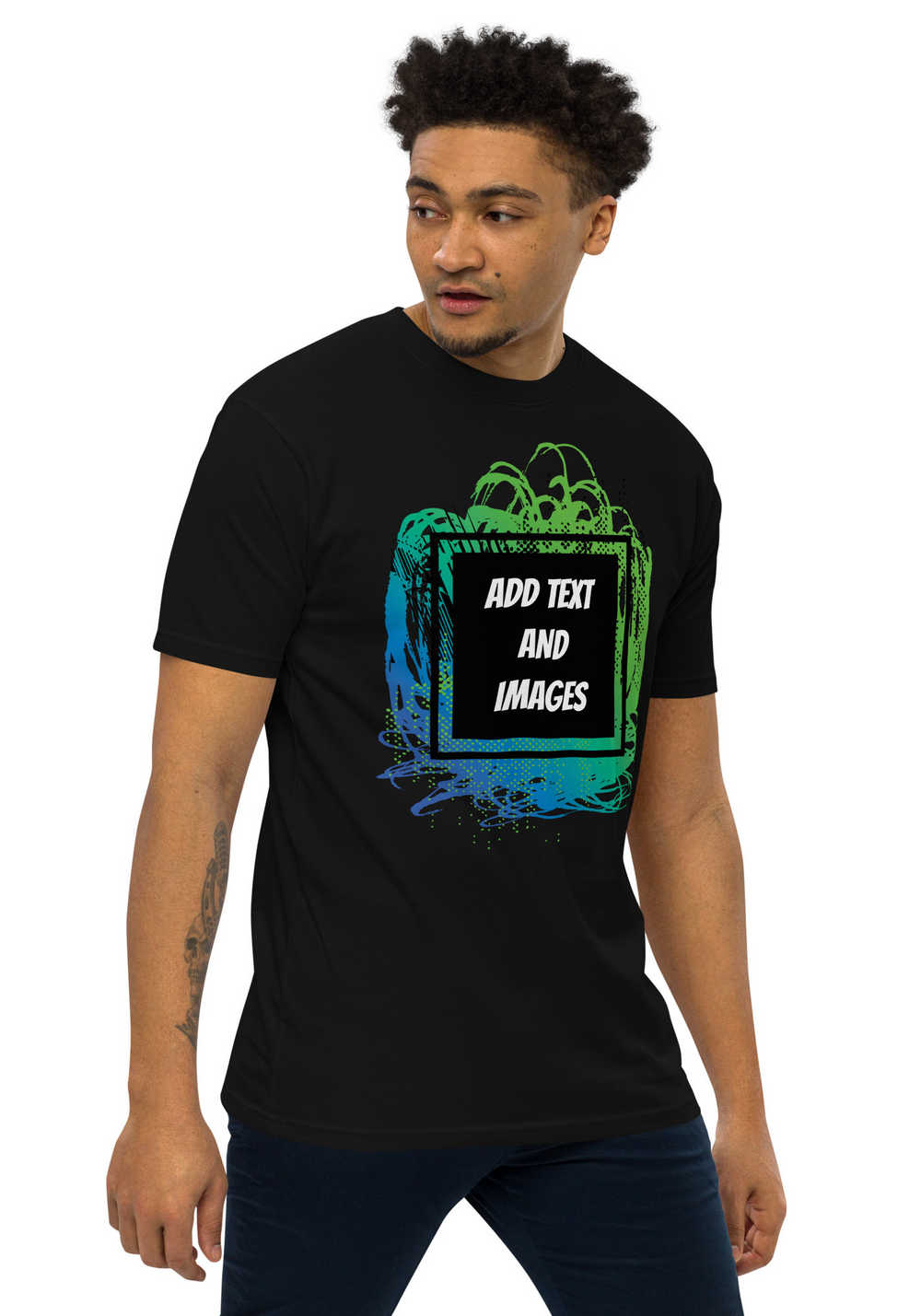 Men's Choice Heavyweight Tee | Cotton Heritage MC1086 (Front/Back Print) - Black