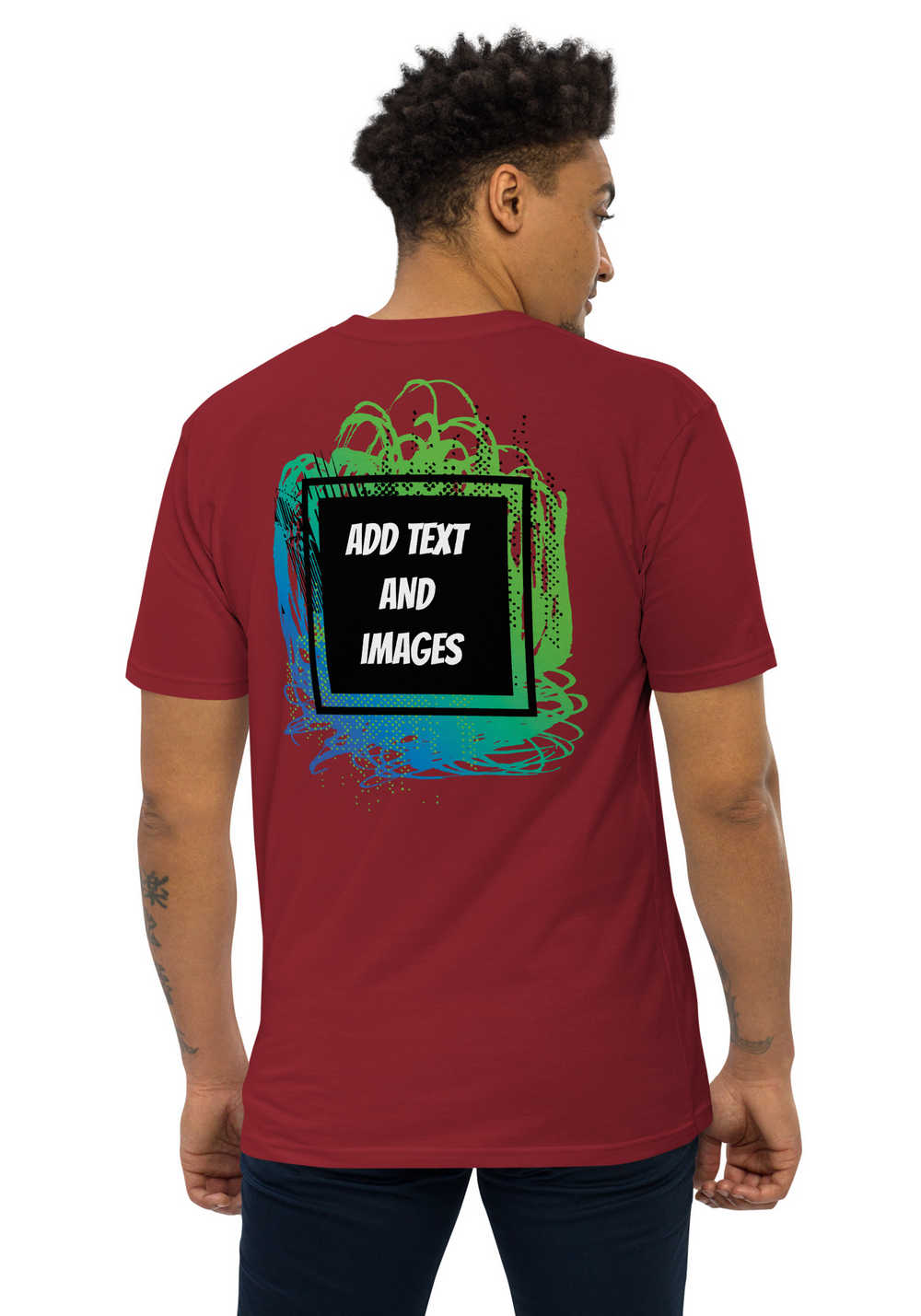 Men's Choice Heavyweight Tee | Cotton Heritage MC1086 (Front/Back Print) - Brick Red