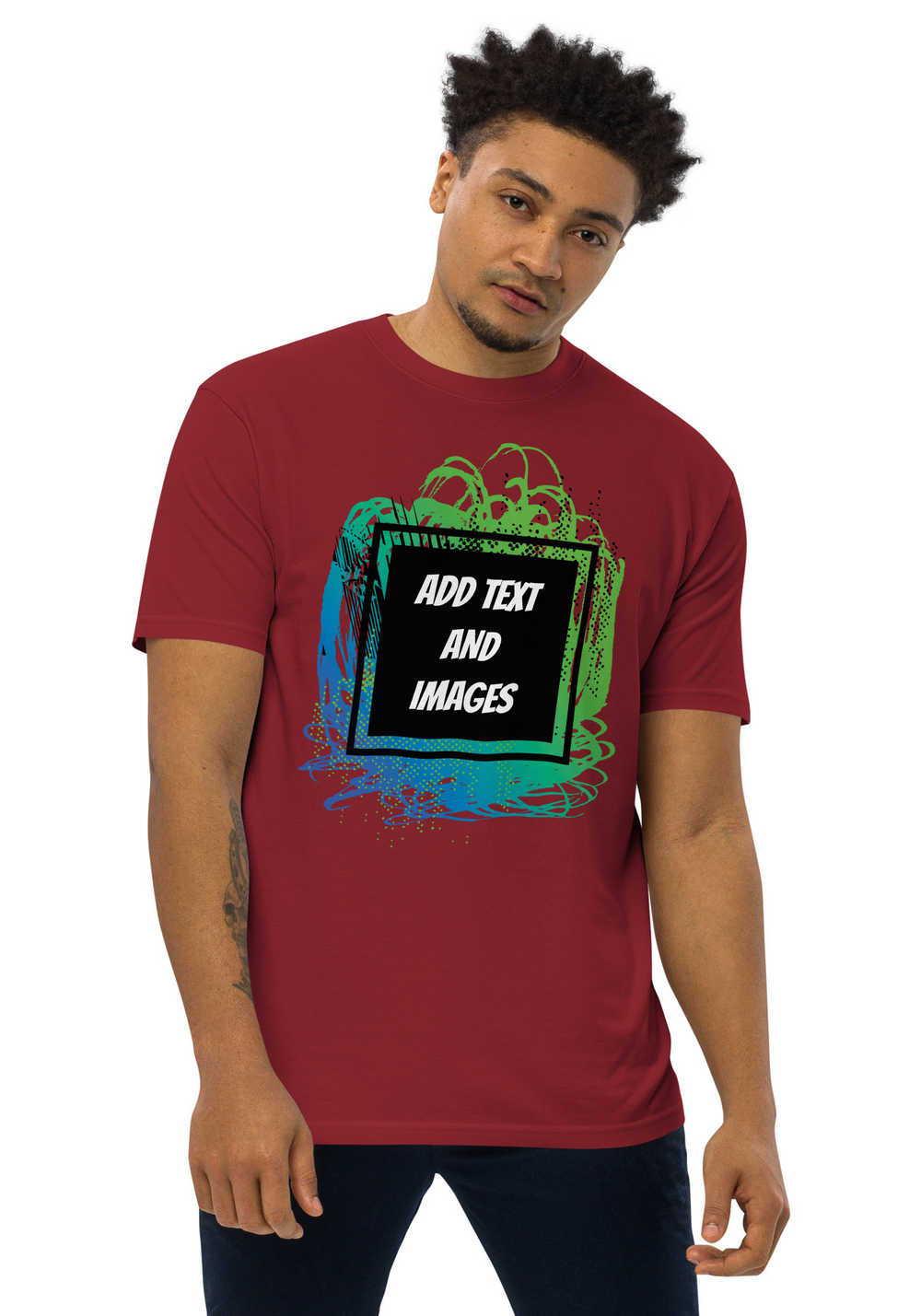 Men's Choice Heavyweight Tee | Cotton Heritage MC1086 (Front/Back Print) - Brick Red
