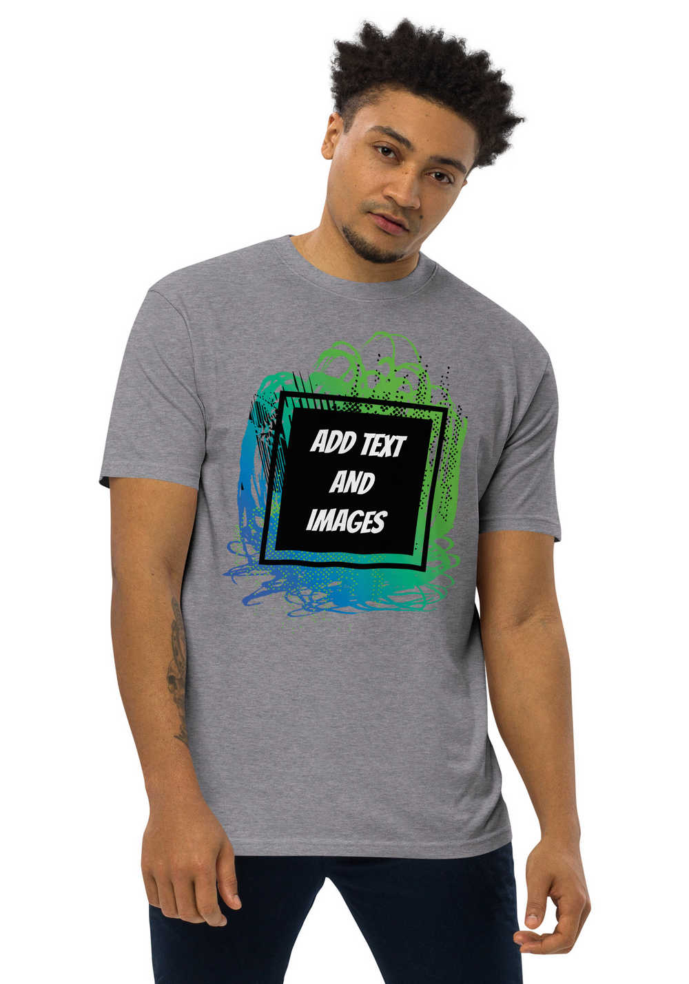 Men's Choice Heavyweight Tee | Cotton Heritage MC1086 (Front/Back Print) - Carbon Grey