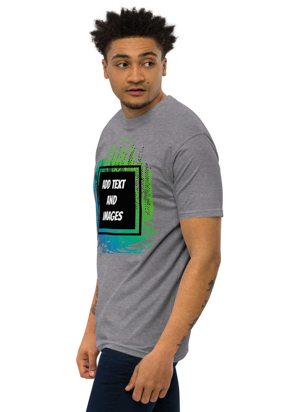 Men's Choice Heavyweight Tee | Cotton Heritage MC1086 (Front/Back Print) - Carbon Grey