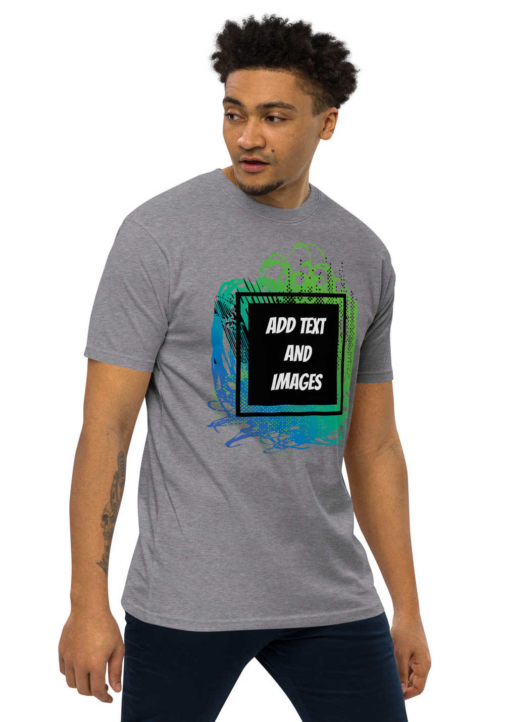 Men's Choice Heavyweight Tee | Cotton Heritage MC1086 (Front/Back Print) - Carbon Grey