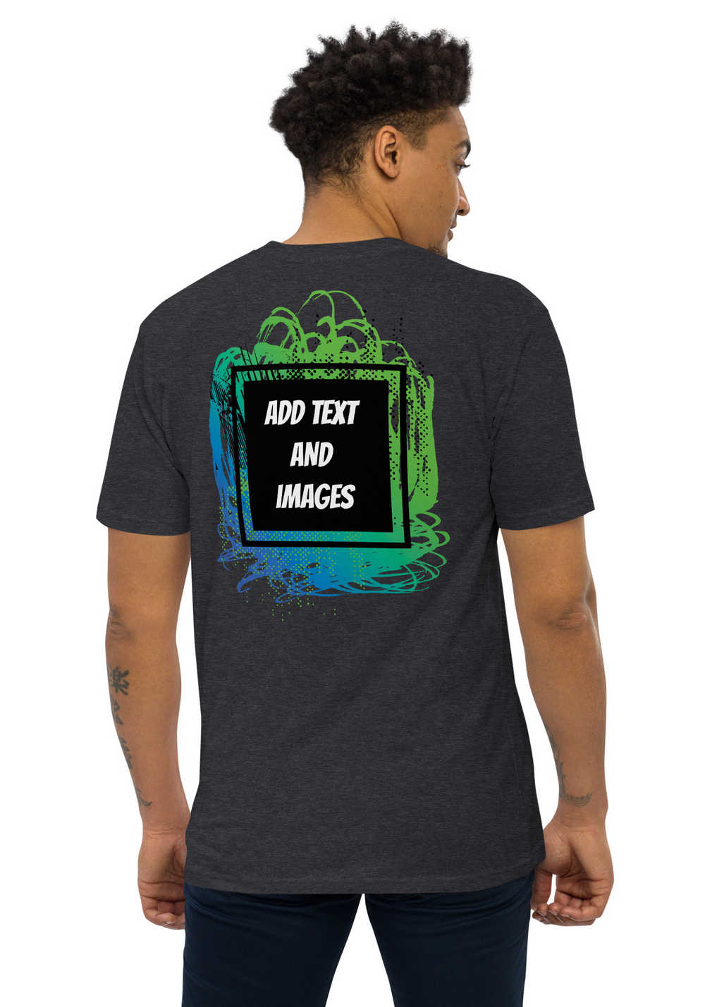 Men's Choice Heavyweight Tee | Cotton Heritage MC1086 (Front/Back Print) - Charcoal Heather