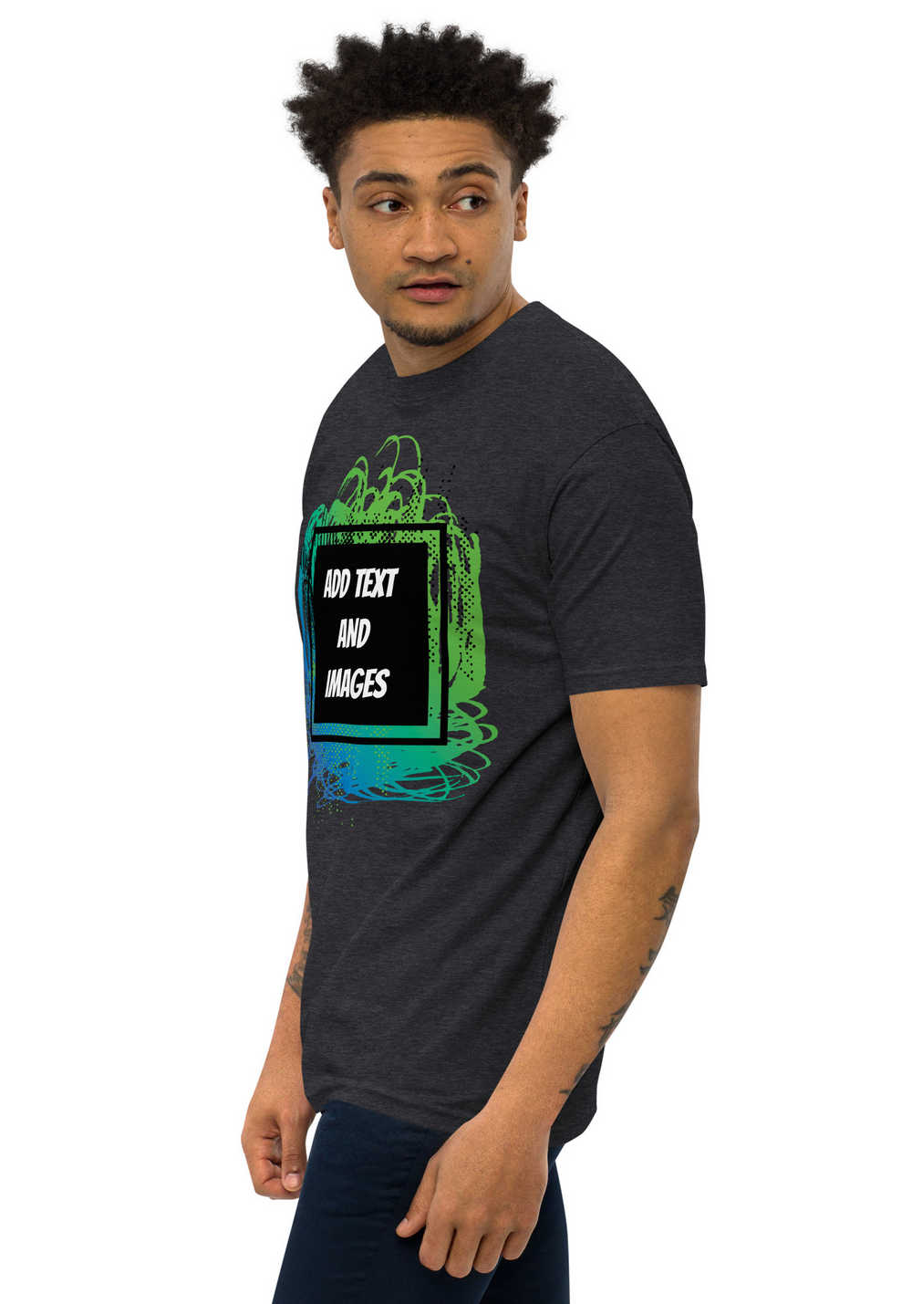 Men's Choice Heavyweight Tee | Cotton Heritage MC1086 (Front/Back Print) - Charcoal Heather