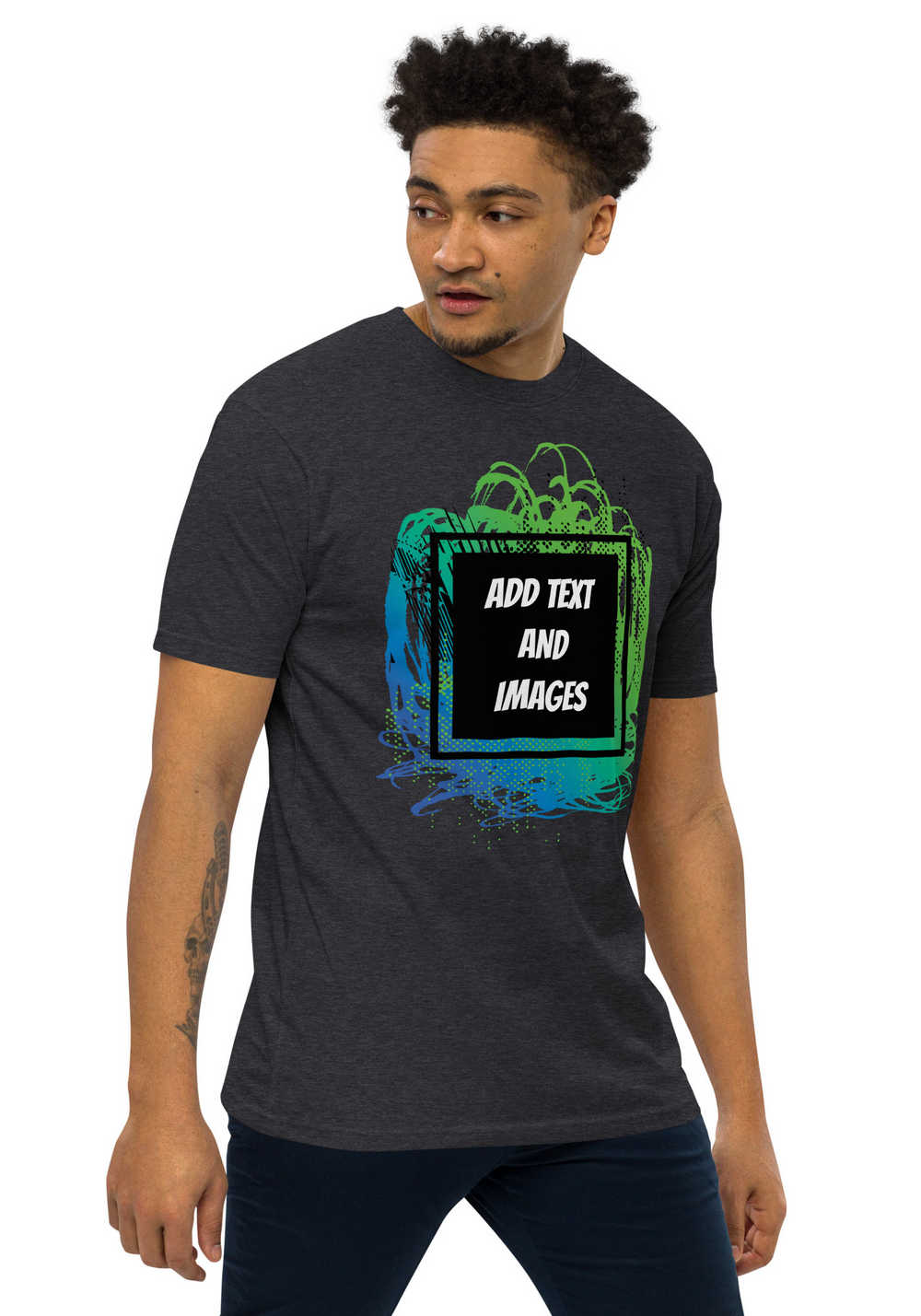 Men's Choice Heavyweight Tee | Cotton Heritage MC1086 (Front/Back Print) - Charcoal Heather