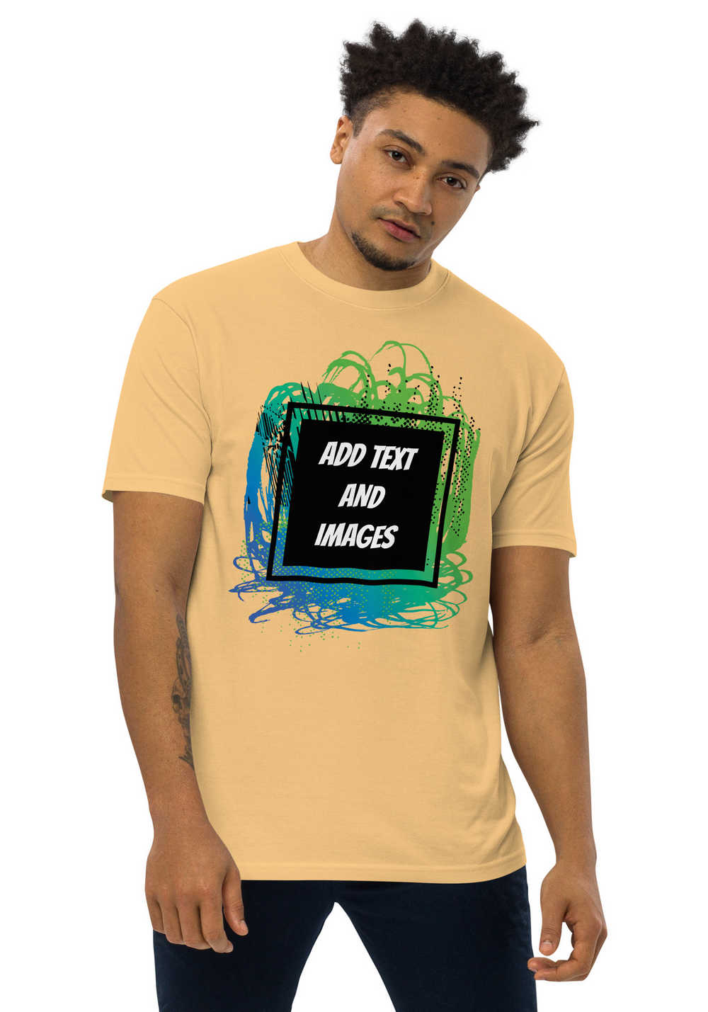 Men's Choice Heavyweight Tee | Cotton Heritage MC1086 (Front/Back Print) - Vintage Gold