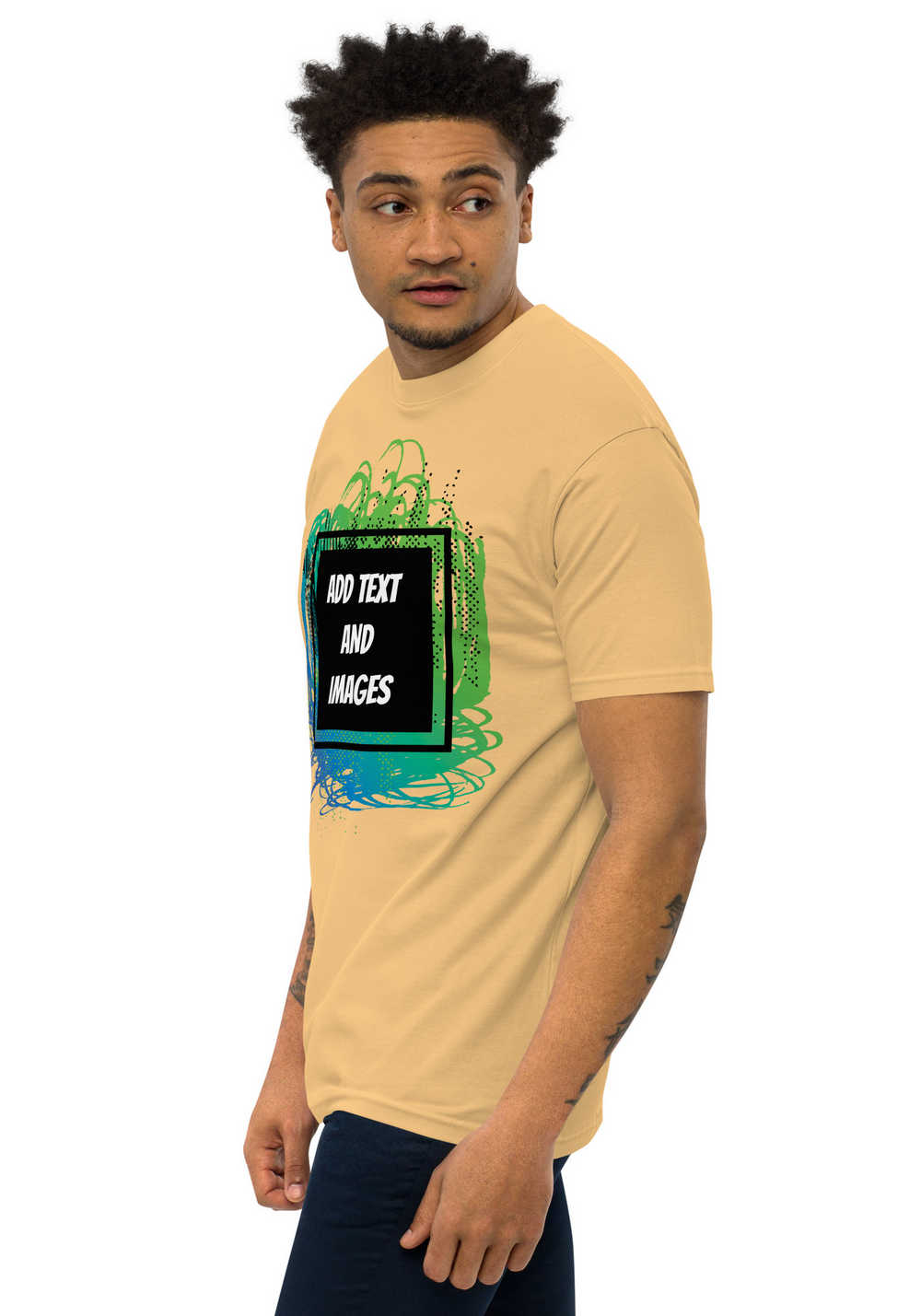 Men's Choice Heavyweight Tee | Cotton Heritage MC1086 (Front/Back Print) - Vintage Gold