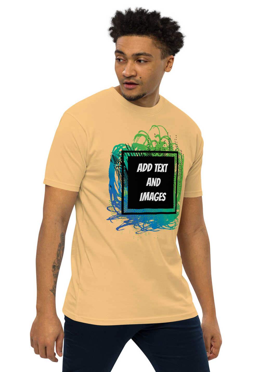 Men's Choice Heavyweight Tee | Cotton Heritage MC1086 (Front/Back Print) - Vintage Gold