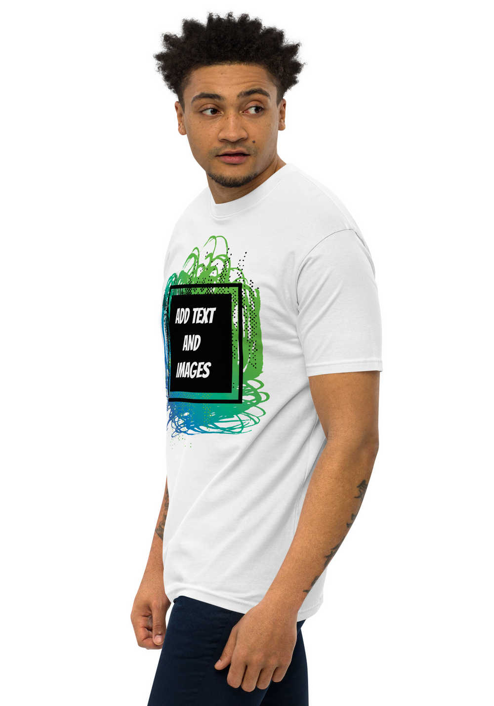 Men's Choice Heavyweight Tee | Cotton Heritage MC1086 (Front/Back Print) - White
