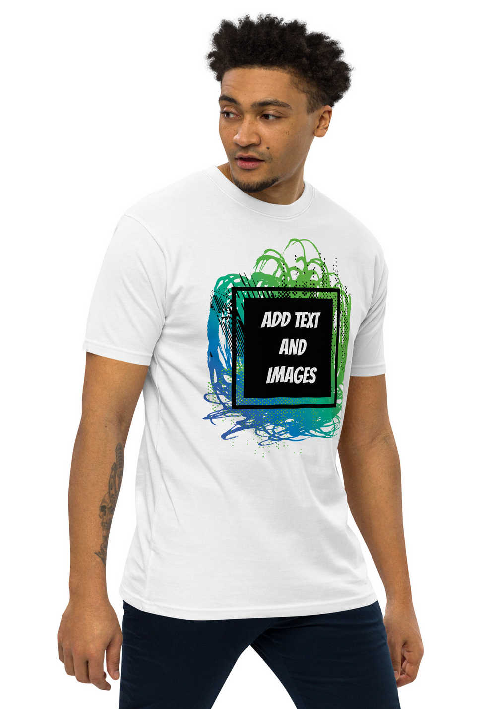 Men's Choice Heavyweight Tee | Cotton Heritage MC1086 (Front/Back Print) - White
