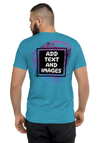 Unisex Adult Vintage Tri-Blend T-Shirt | Bella + Canvas 3413 (Front/Back Print) - Design Your Own