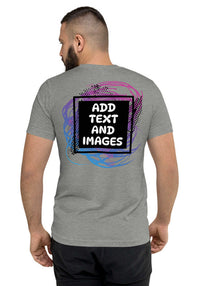 Unisex Adult Vintage Tri-Blend T-Shirt | Bella + Canvas 3413 (Front/Back Print) - Design Your Own