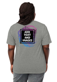 Unisex Adult Vintage Tri-Blend T-Shirt | Bella + Canvas 3413 (Front/Back Print) - Design Your Own
